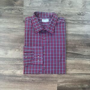 GAP Men's Red and Blue Checkered Shirt